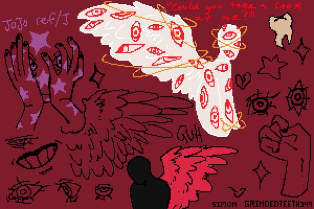 page of pixels